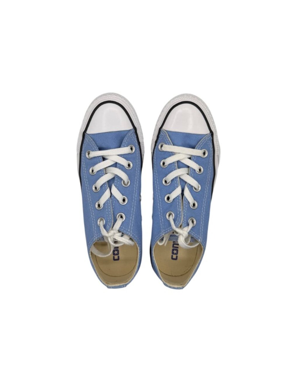 Converse All Star Low Top Lace Up Canvas Pioneer Blue Sneakers (5) - Picture 4 of 15